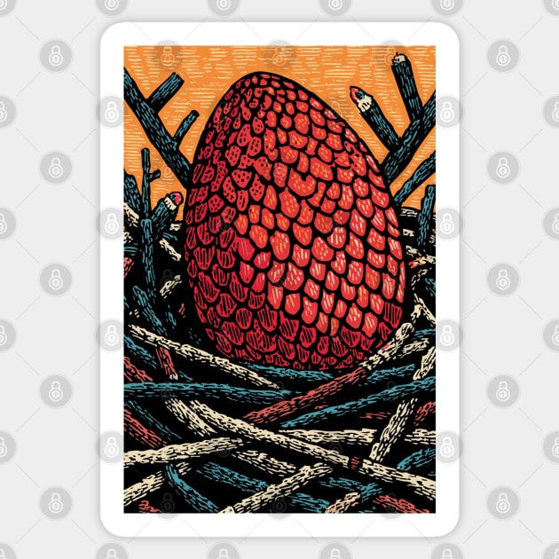 The Dragon's Egg | A Nest of Fantasy Fire Sticker by TuncGK